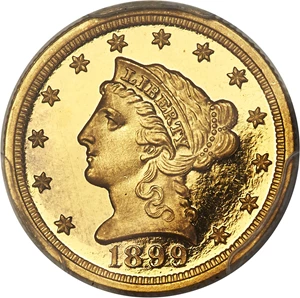 image for: 1899 $2 1/2 PR68 Deep Cameo PCGS. JD-1, R.4....