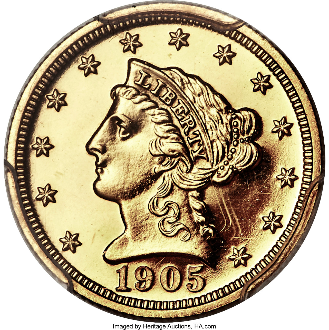 image for: 1905 $2 1/2 PR66+ Cameo PCGS. CAC. JD-1, R.4....