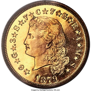 image for: 1879 $4 Flowing Hair, Judd-1635, Pollock-1833, JD-1, R.3, PR65 Deep Cameo PCGS. CAC....
