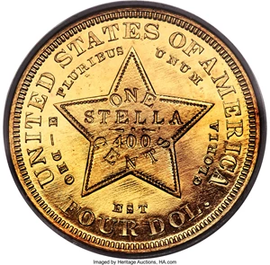 image for: 1879 $4 Flowing Hair, Judd-1635, Pollock-1833, JD-1, R.3, PR65 Deep Cameo PCGS. CAC....