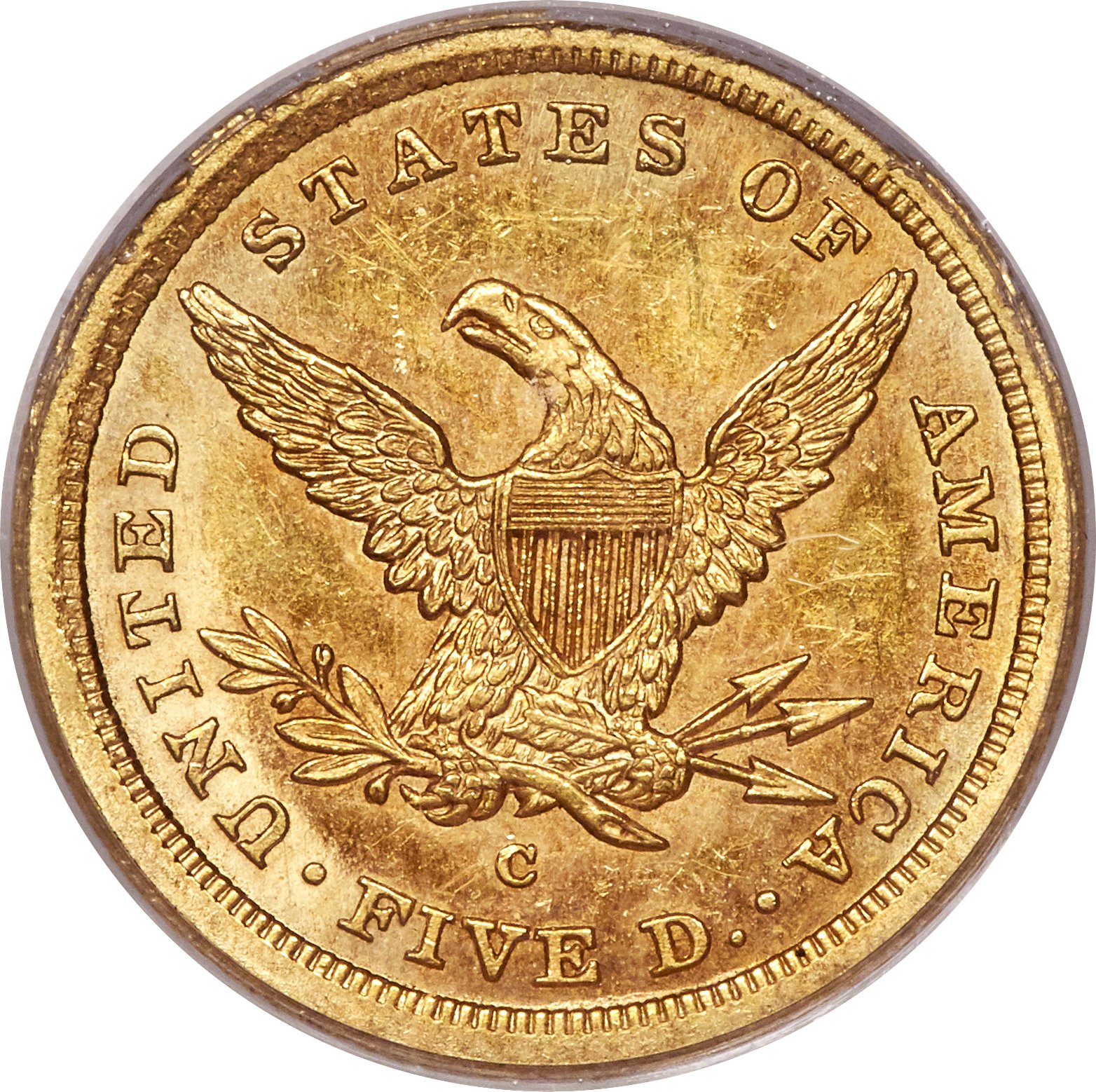 image for: 1842-C $5 Small Date MS63+ PCGS. Variety 1....