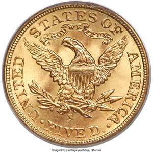 image for: 1906-S $5 MS67 PCGS. CAC....