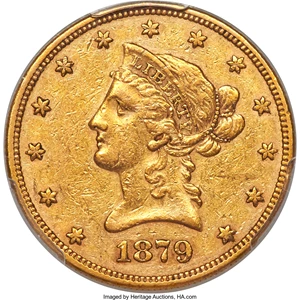 image for: 1879-O $10 XF45 PCGS. CAC. Variety 1....