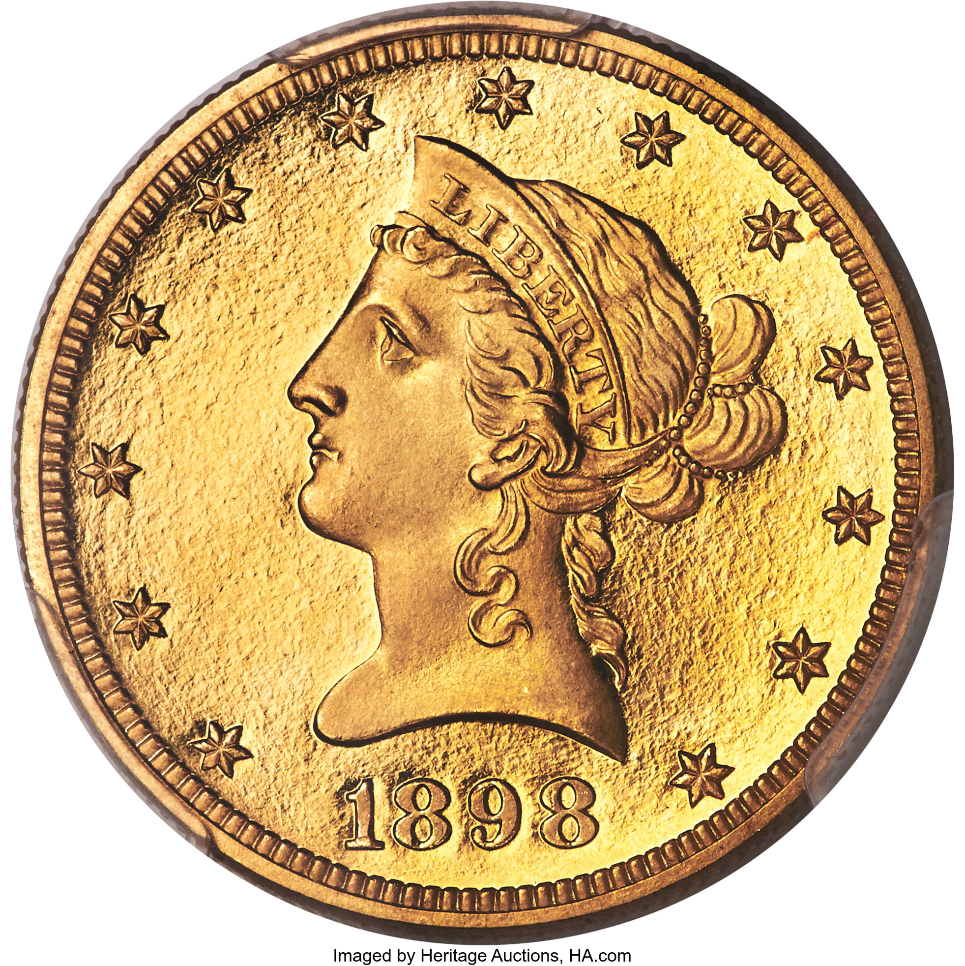 image for: 1898 $10 PR64+ Deep Cameo PCGS. CAC. JD-1, High R.5....