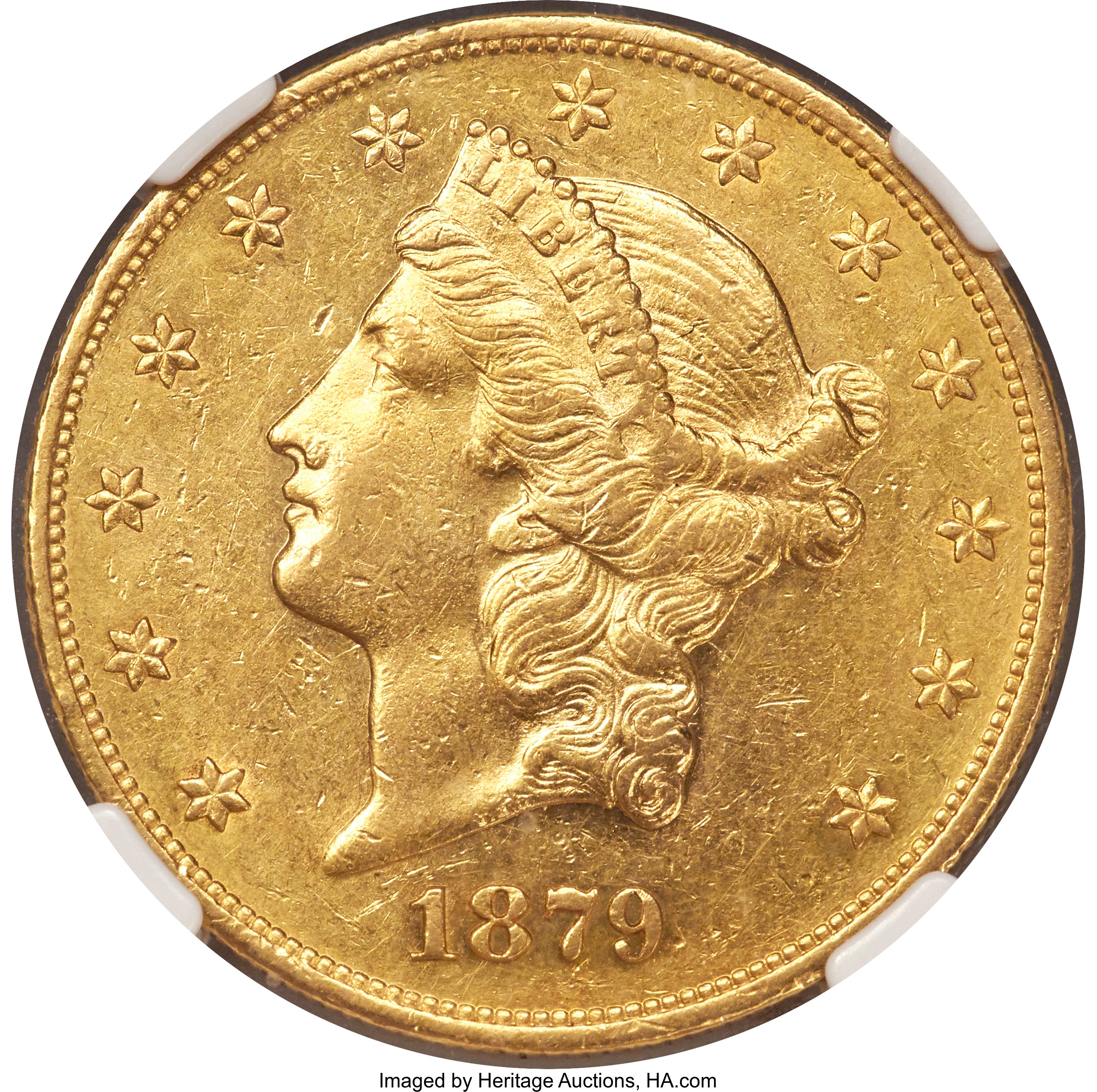 image for: 1879-O $20 AU55 NGC. Variety 1....