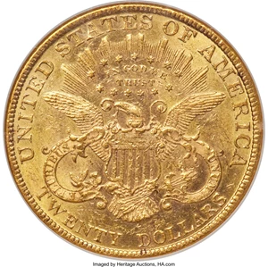 image for: 1891 $20 MS60 NGC....