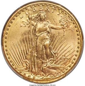 image for: 1927-S $20 MS65 PCGS....
