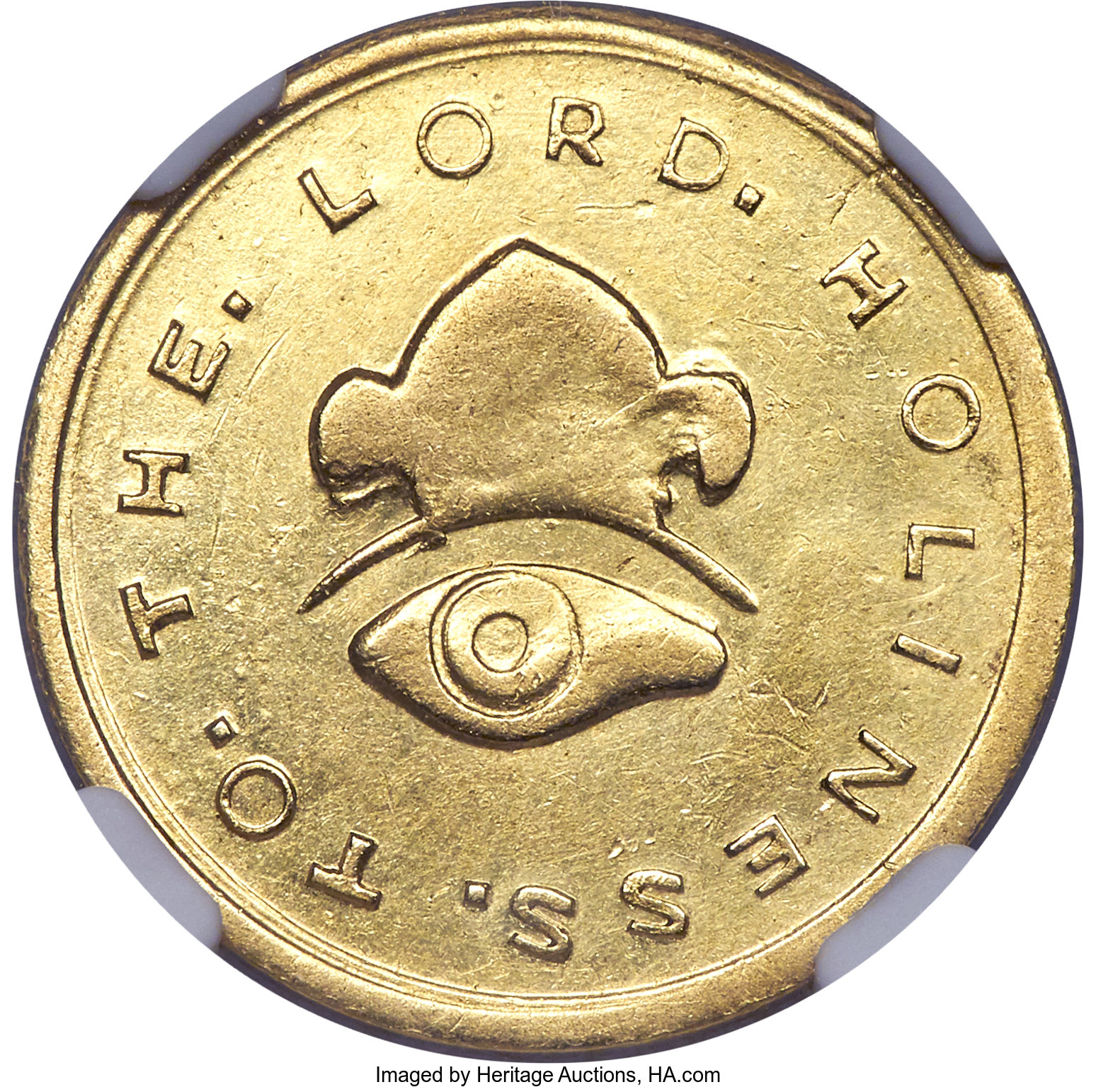 image for: 1849 $5 Mormon Five Dollar AU58 NGC. K-2, R.5....