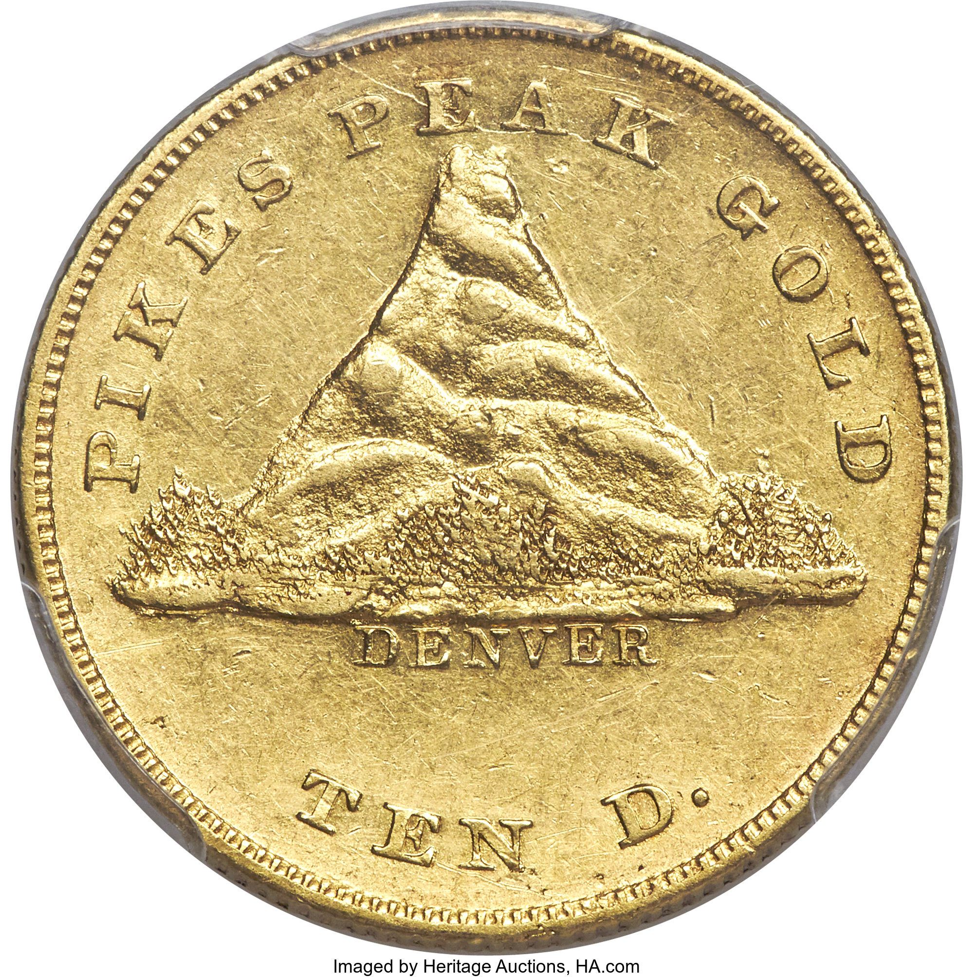 image for: 1860 $10 Clark, Gruber & Co. Ten Dollar AU55 PCGS. K-3, R.5....