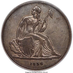 image for: 1836 P$1 Name on Base, Judd-60 Original, Pollock-65, R.1, PR35 PCGS....