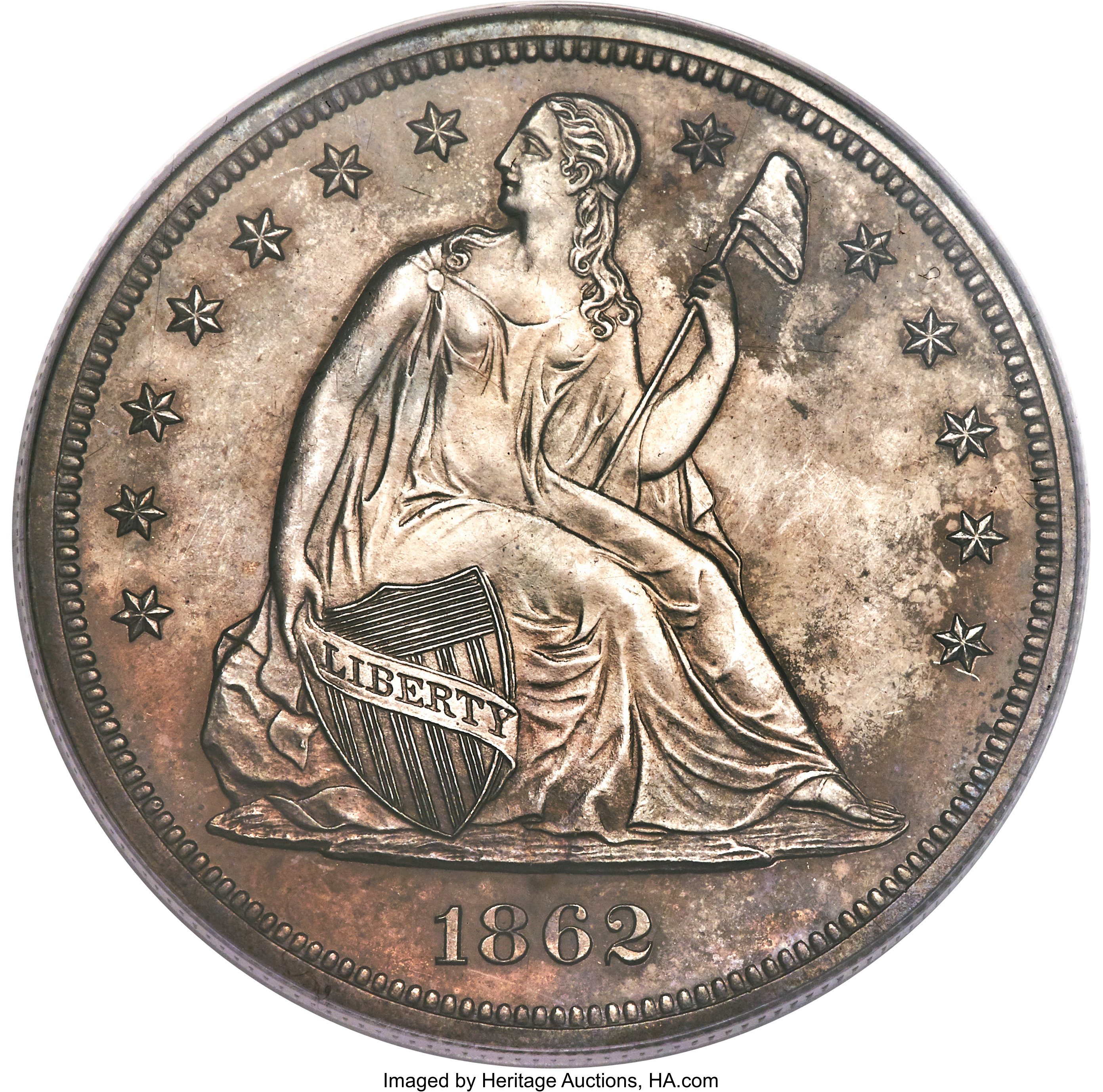 image for: 1862 $1 PR62 PCGS. OC-P2, High R.3....
