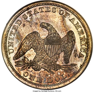 image for: 1865 $1 PR61 PCGS. OC-P2, R.3....