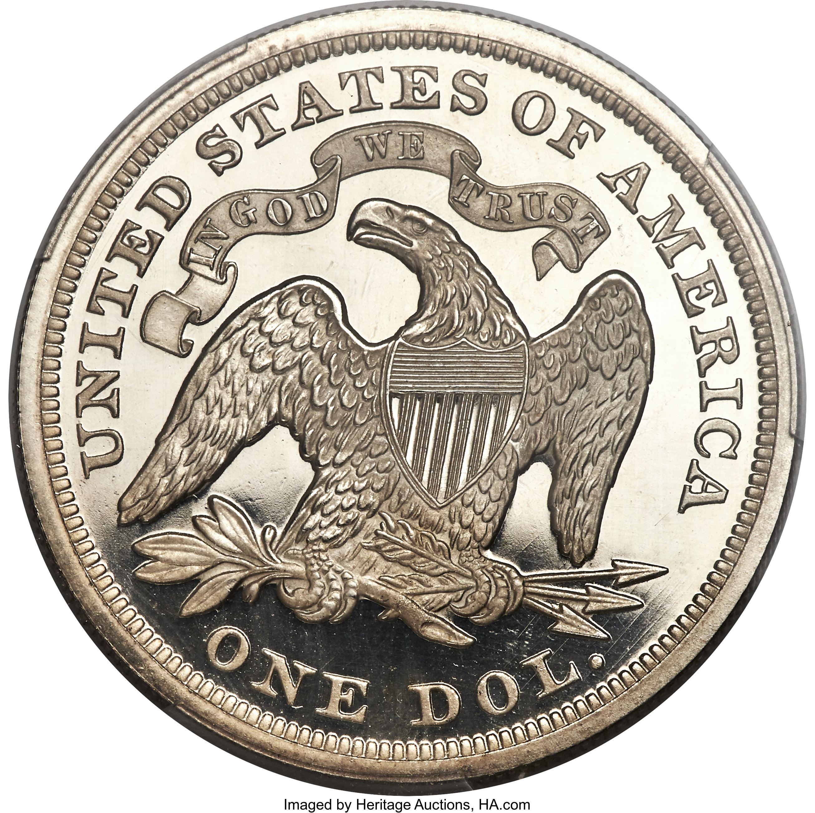 image for: 1871 $1 PR64 Deep Cameo PCGS. CAC. OC-P1, R.2....