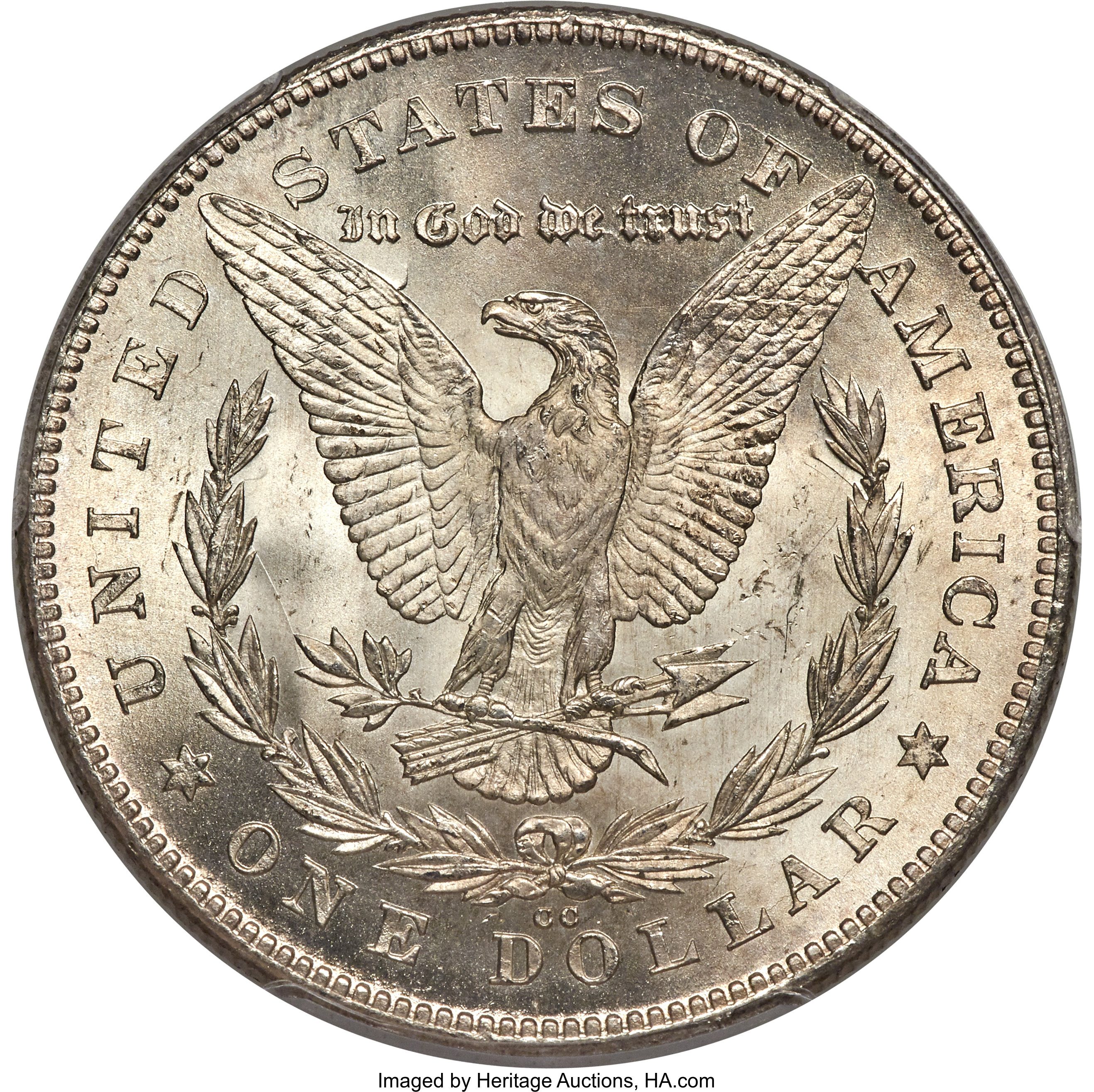 image for: 1880-CC $1 8/7, Reverse of 1878, VAM-7A, MS66 PCGS....
