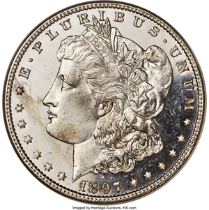 image for: 1897 $1 MS65 Deep Prooflike NGC....