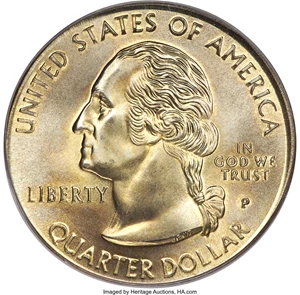 image for: 1999-P 25C Delaware Quarter -- Struck on an Experimental Planchet -- MS66 PCGS....