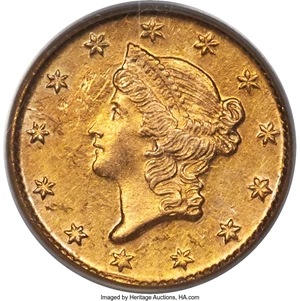 image for: 1852-D G$1 AU55 PCGS. Variety 4-F. ...