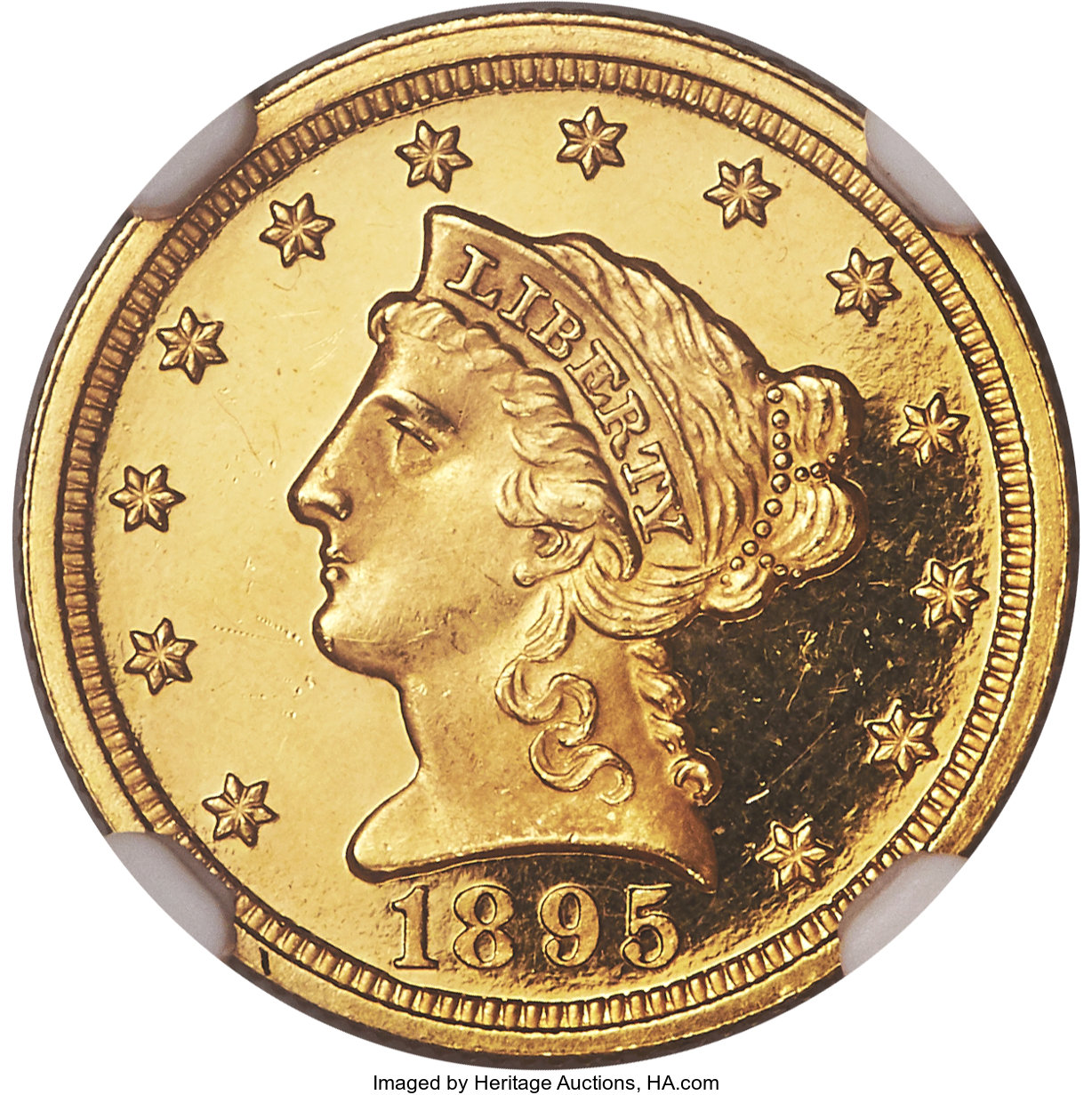 image for: 1895 $2 1/2 PR64 Ultra Cameo NGC. JD-1, High R.4....