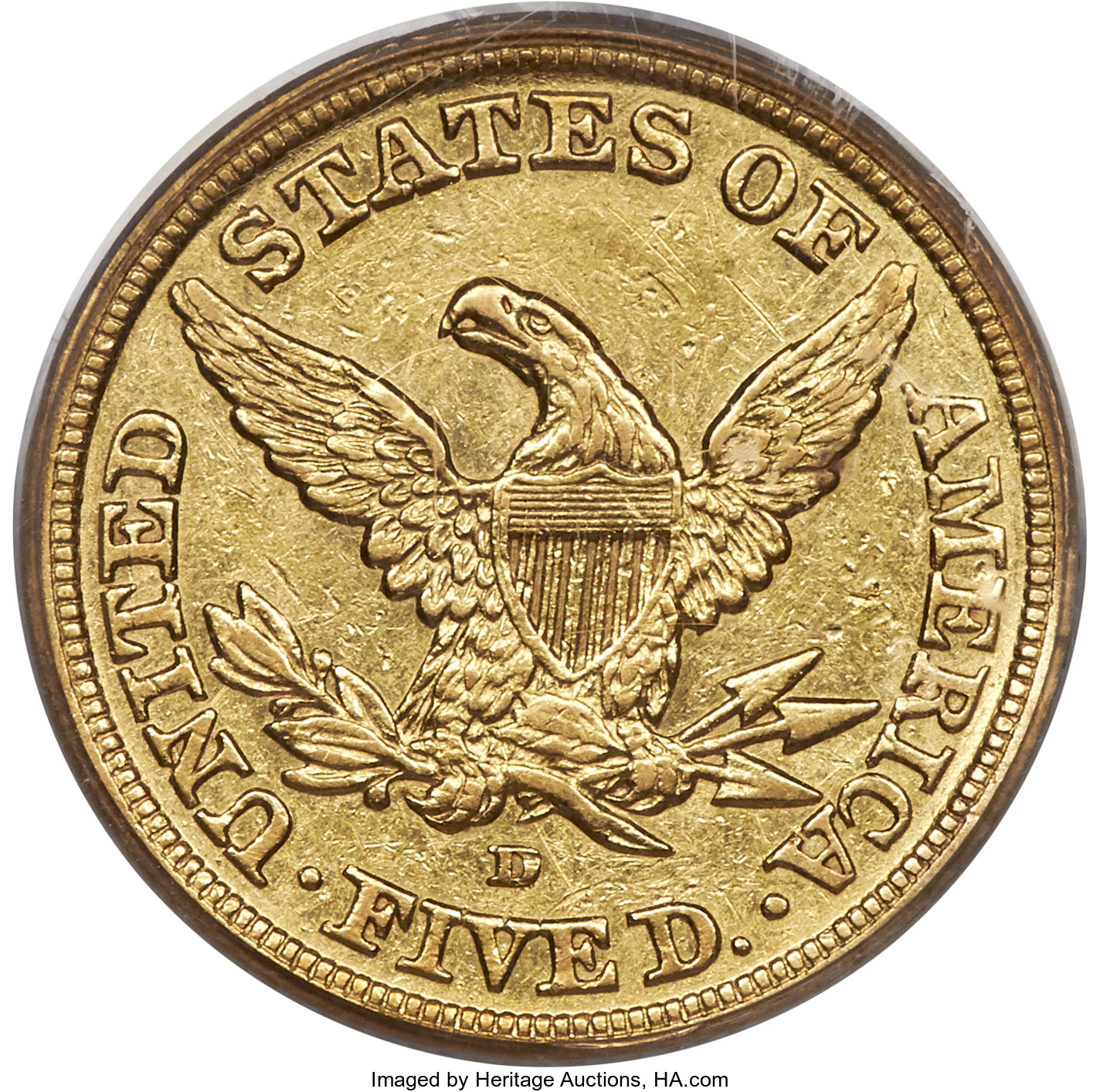 image for: 1842-D $5 Large Date XF45 PCGS....