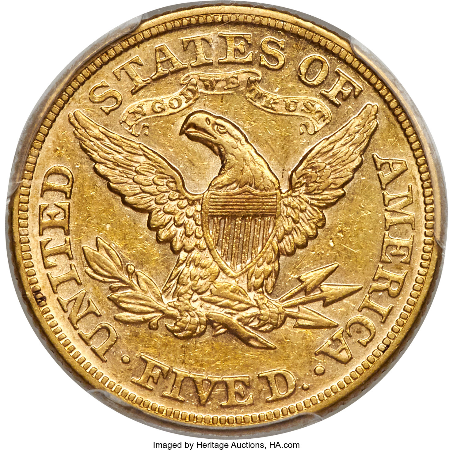 image for: 1871 $5 AU58 PCGS....