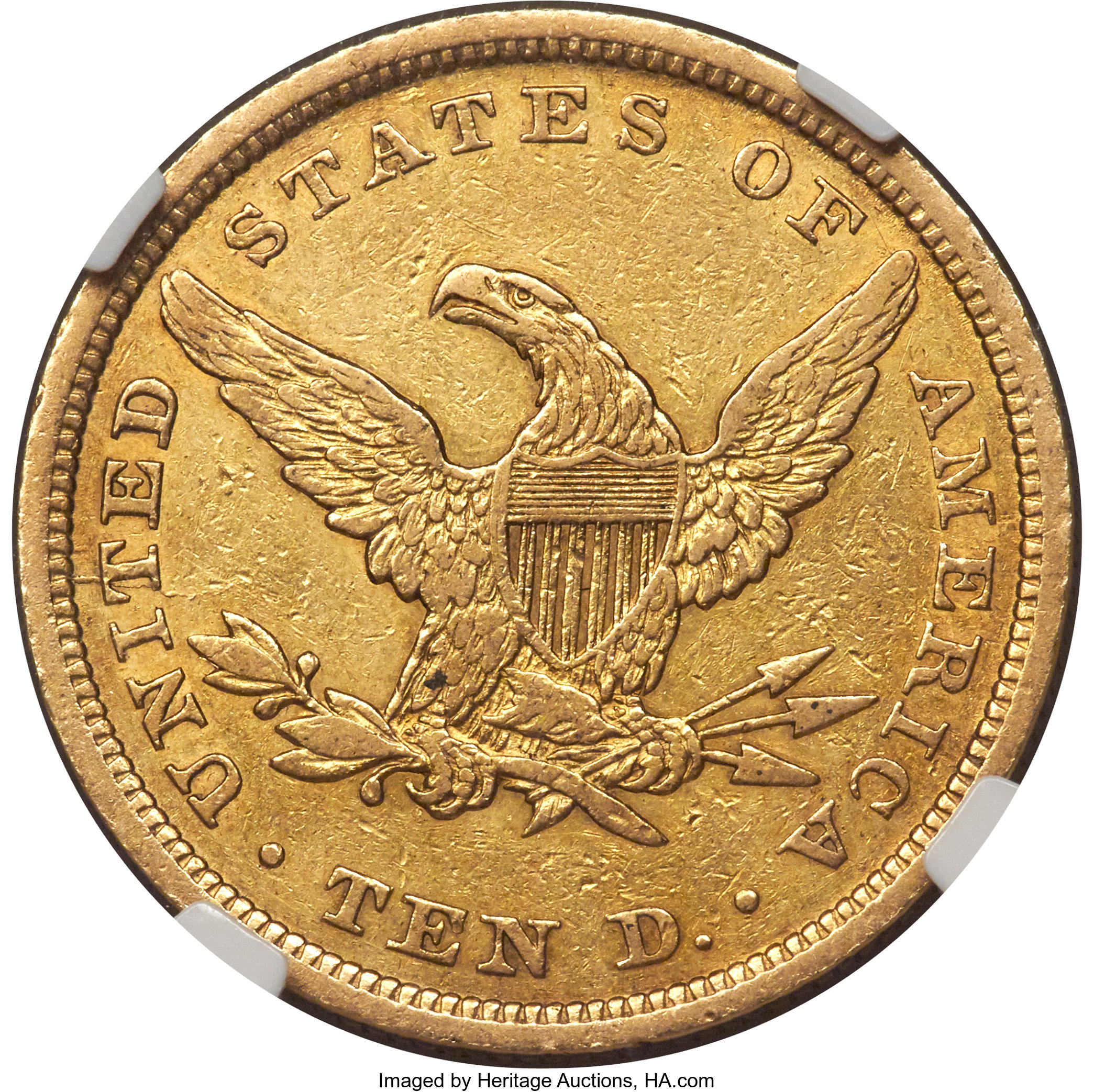 image for: 1839 $10 Small Letters, Head of 1840, XF40 NGC....