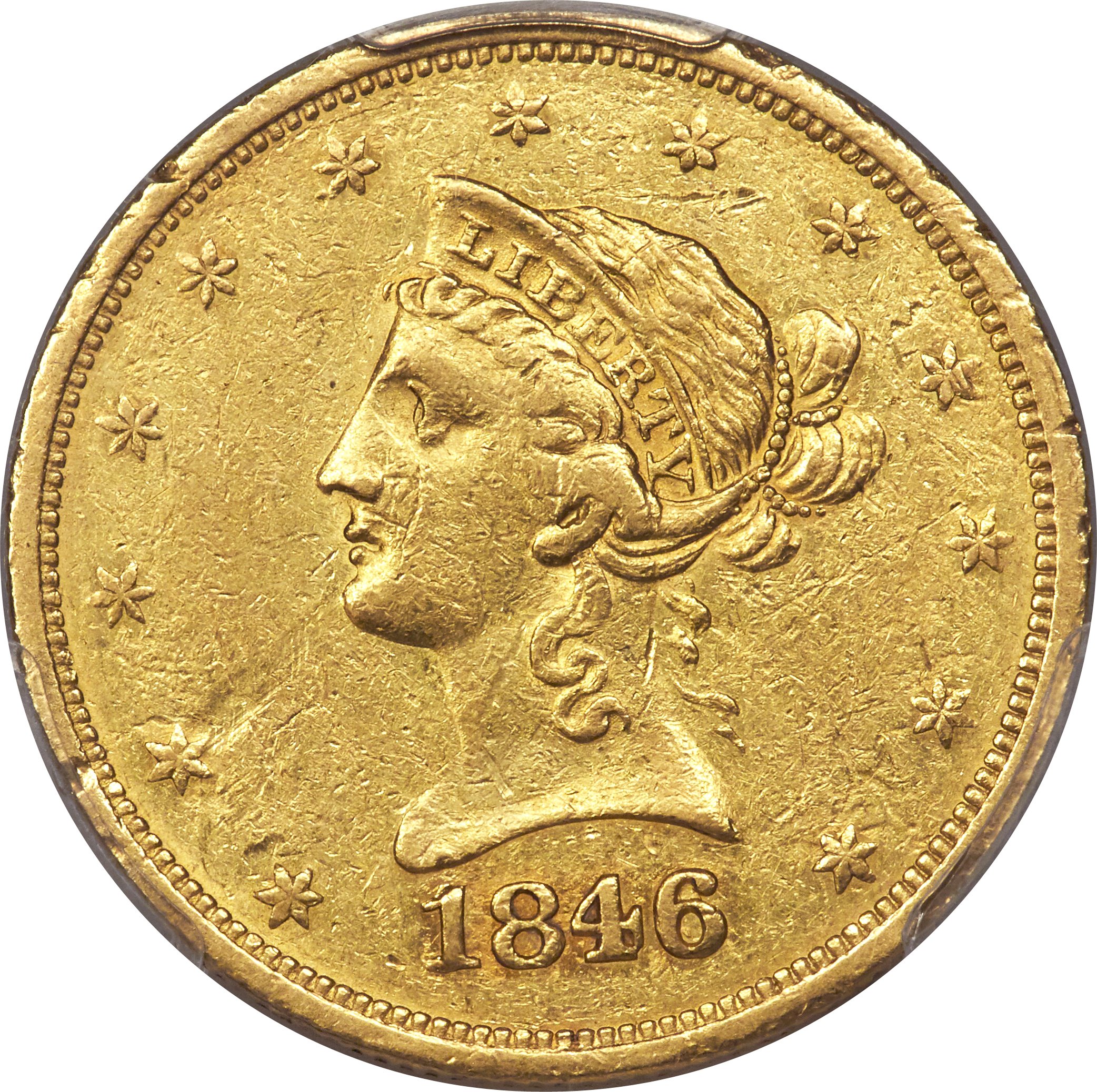 image for: 1846-O $10 AU53 PCGS. Variety 4....