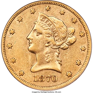 image for: 1870-S $10 XF45 PCGS....