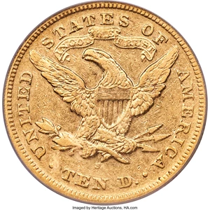 image for: 1870-S $10 XF45 PCGS....