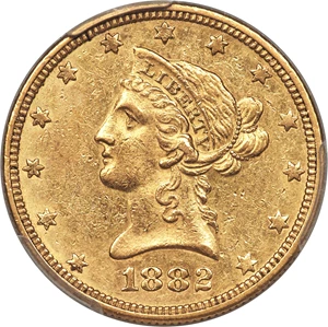 image for: 1882-O $10 AU58 PCGS. CAC. Variety 1....