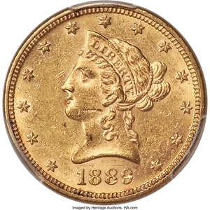 image for: 1889 $10 MS61 PCGS....