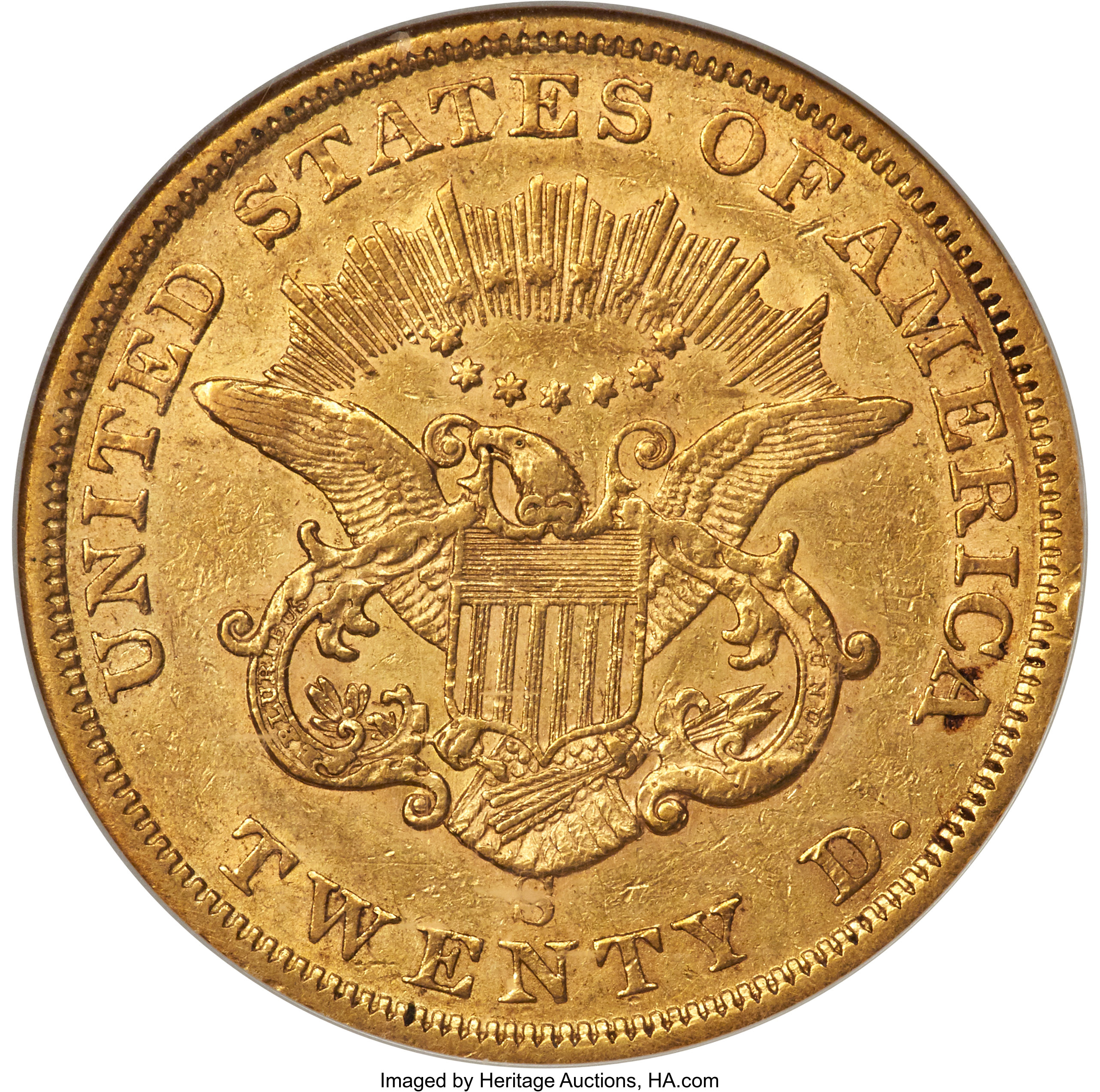 image for: 1854-S $20 XF45 NGC....