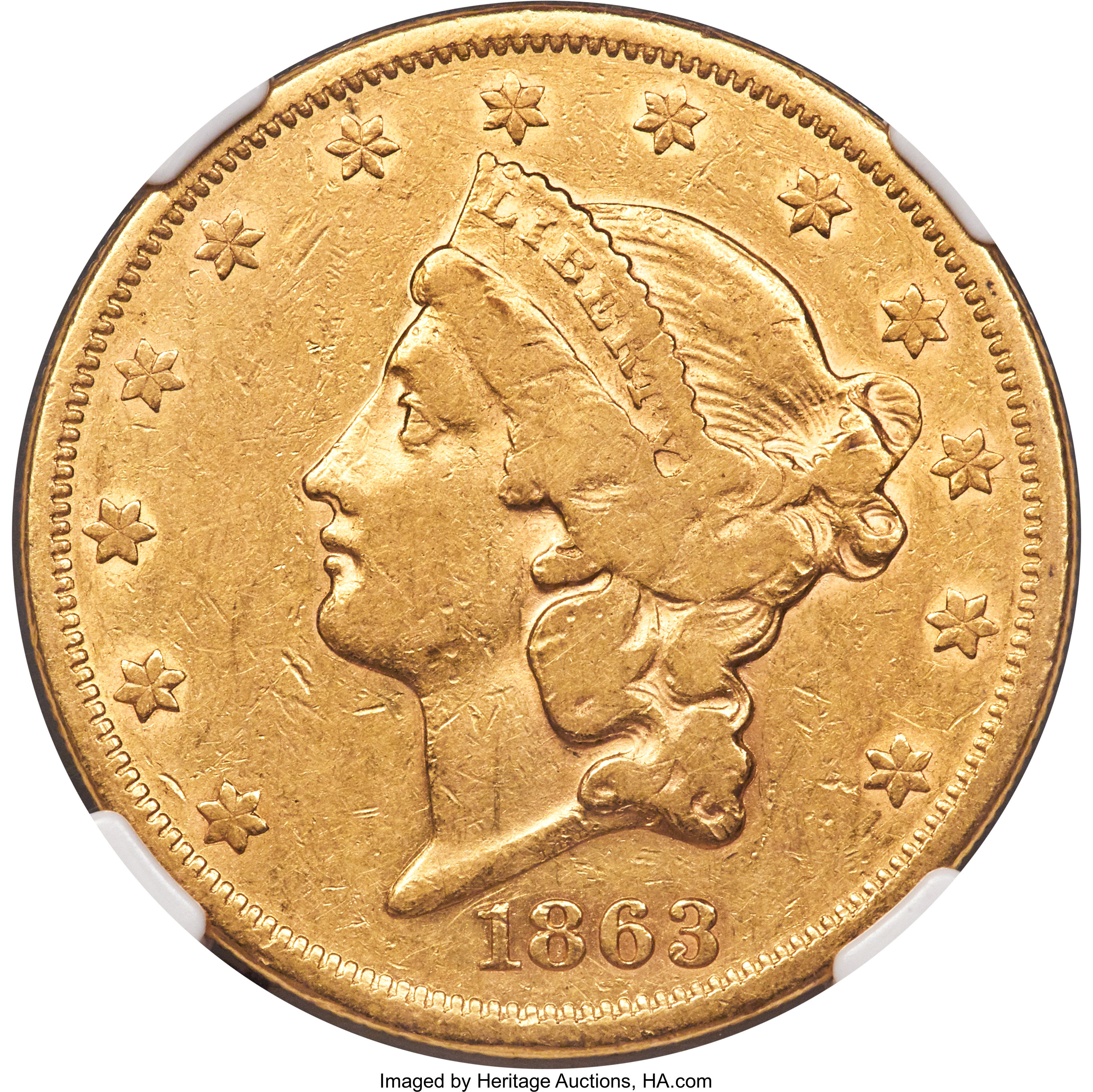 image for: 1863 $20 XF45 NGC....