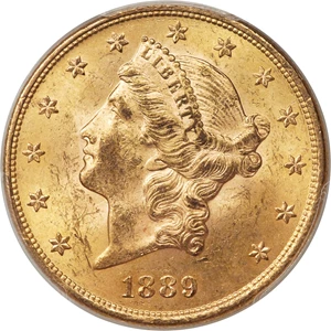 image for: 1889 $20 MS62 PCGS....