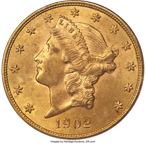 image for: 1902 $20 MS63 PCGS....