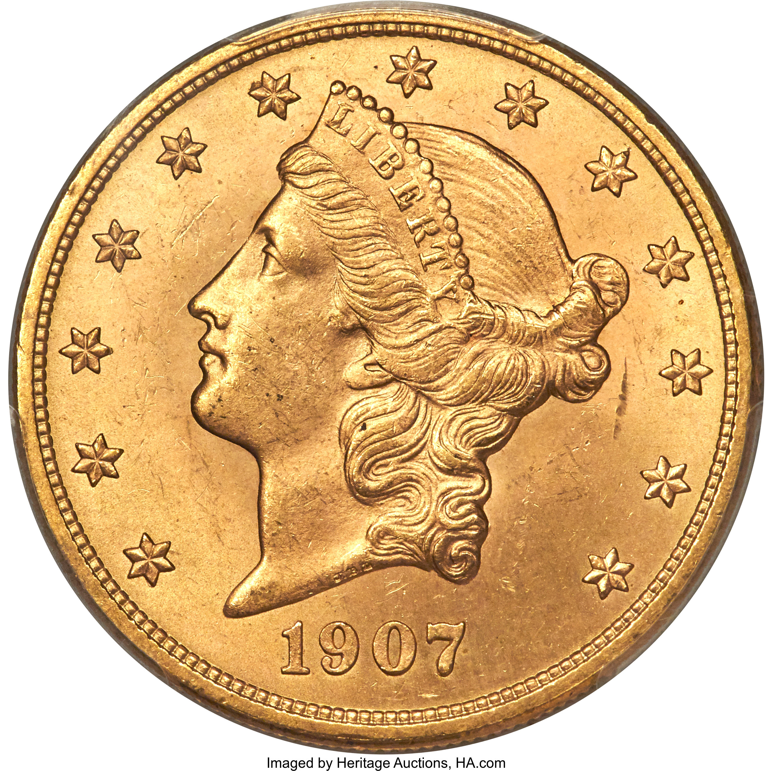image for: 1907-D $20 MS65 PCGS....