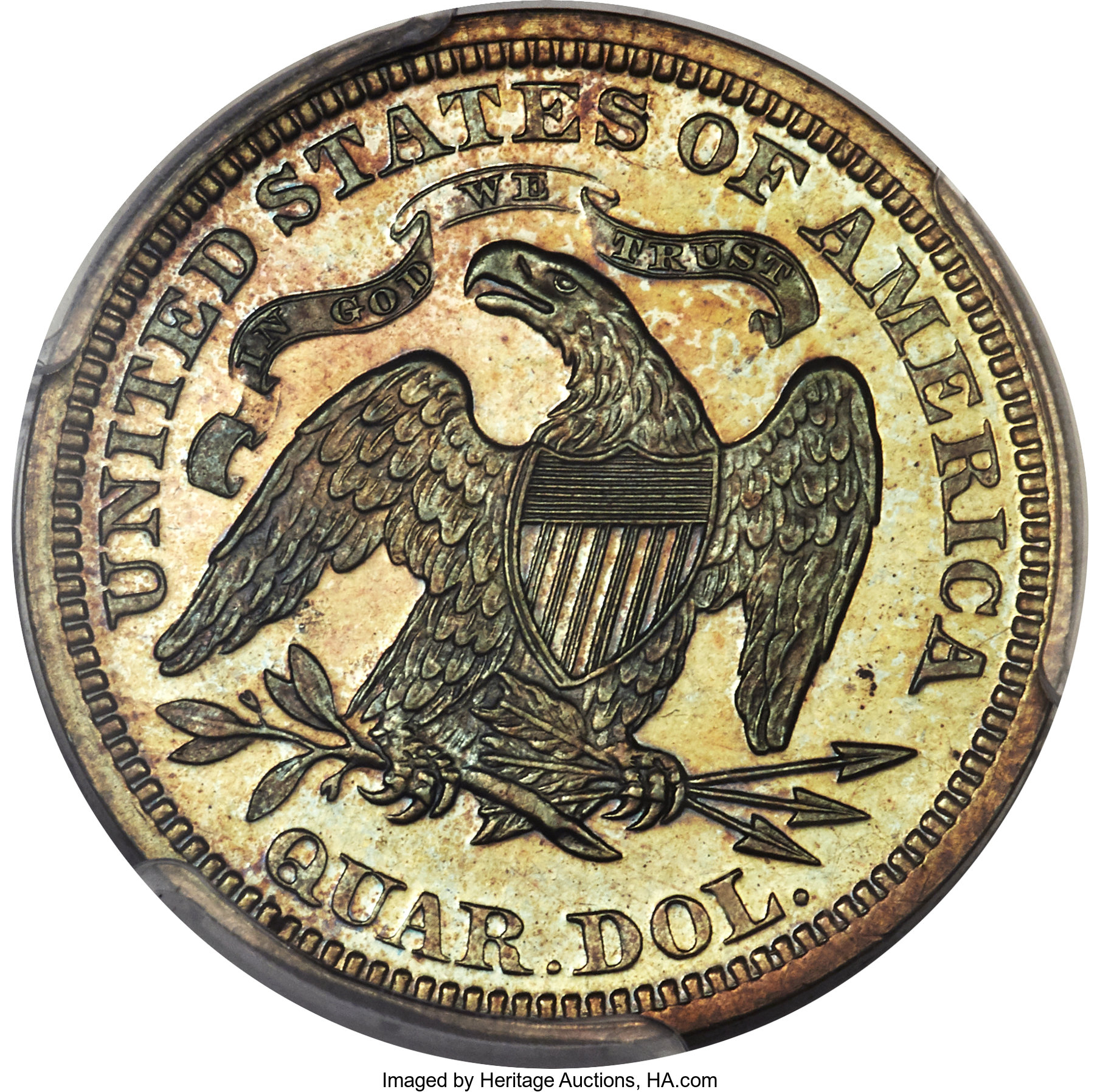 image for: 1870 25C Quarter Dollar, Judd-885, Pollock-983, Low R.7, PR64 Brown PCGS. CAC....
