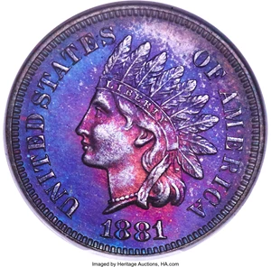 image for: 1881 1C PR66 Red and Brown NGC. NGC Census: (40/7). PCGS Population: (51/12). PR66. Mintage 3,575. From The Michelle ...