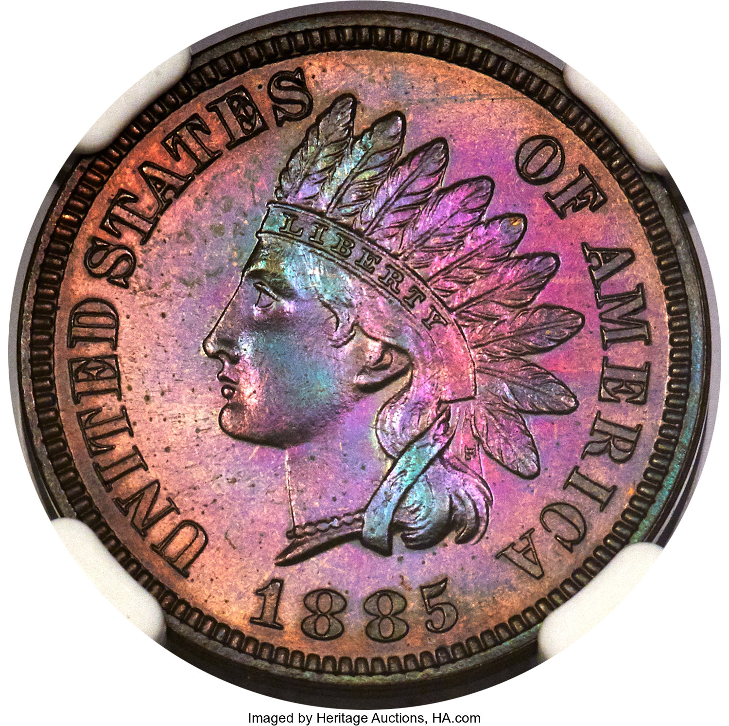 image for: 1885 1C PR66 Brown NGC. NGC Census: (60/14). PCGS Population: (106/34). PR66. Mintage 3,790. From The Michelle McCaul...