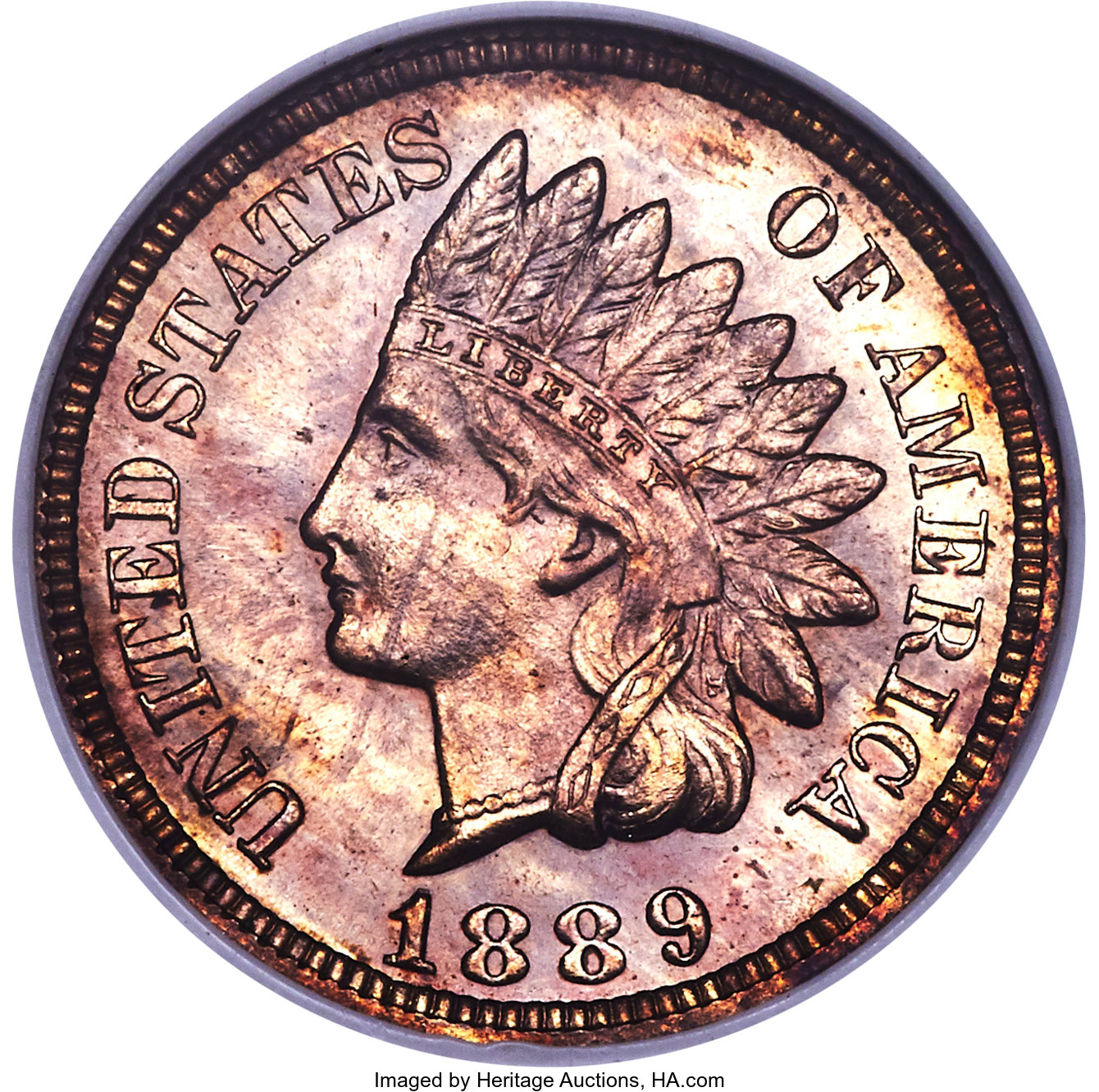 image for: 1889 1C PR65 Red and Brown NGC. NGC Census: (30/13). PCGS Population: (56/9). CDN: $525 Whsle. Bid for problem-free NGC/PCG...