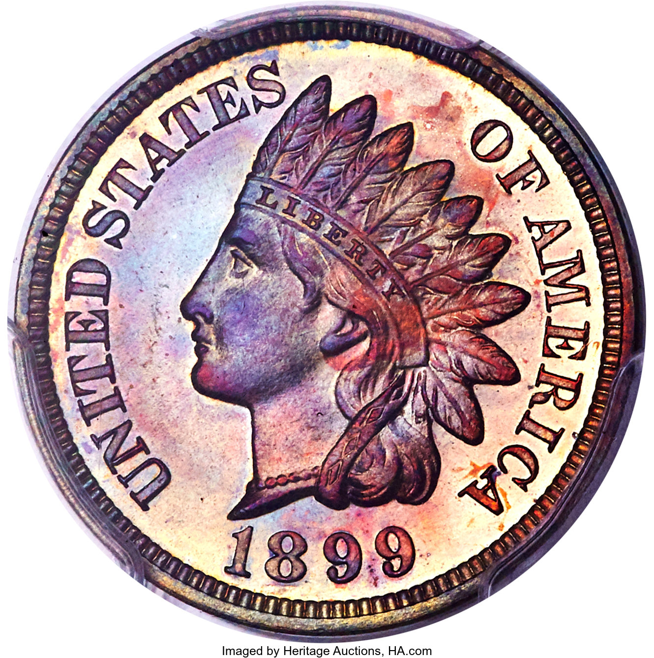 image for: 1899 1C PR66 Red and Brown PCGS. Ex: The Larry Shepherd Collection. PCGS Population: (48/9). NGC Census: (22/4). PR66. Mint...