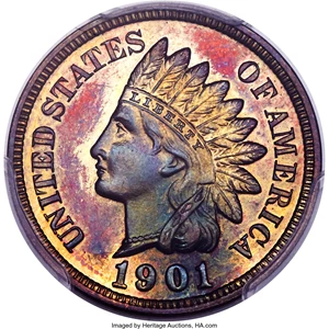 image for: 1901 1C PR66 Brown PCGS. PCGS Population: (11/1). NGC Census: (14/0). PR66. Mintage 1,985. From The Michelle McCaulle...