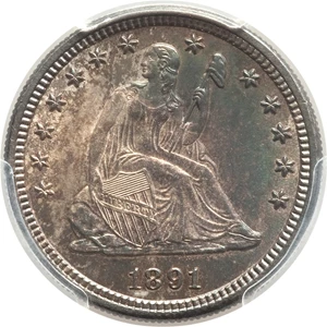 image for: 1891-S 25C MS65 PCGS. PCGS Population: (23/7 and 0/1+). NGC Census: (8/5 and 1/0+). CDN: $1,300 Whsle. Bid for problem-free...
