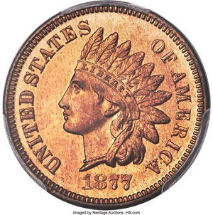 image for: 1877 1C PR66 Red PCGS....