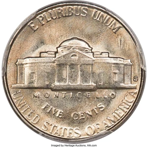 image for: 1953-S 5C MS65 Full Steps PCGS....
