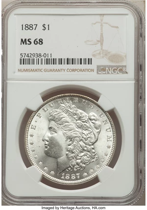 image for: 1887 $1 MS68 NGC....