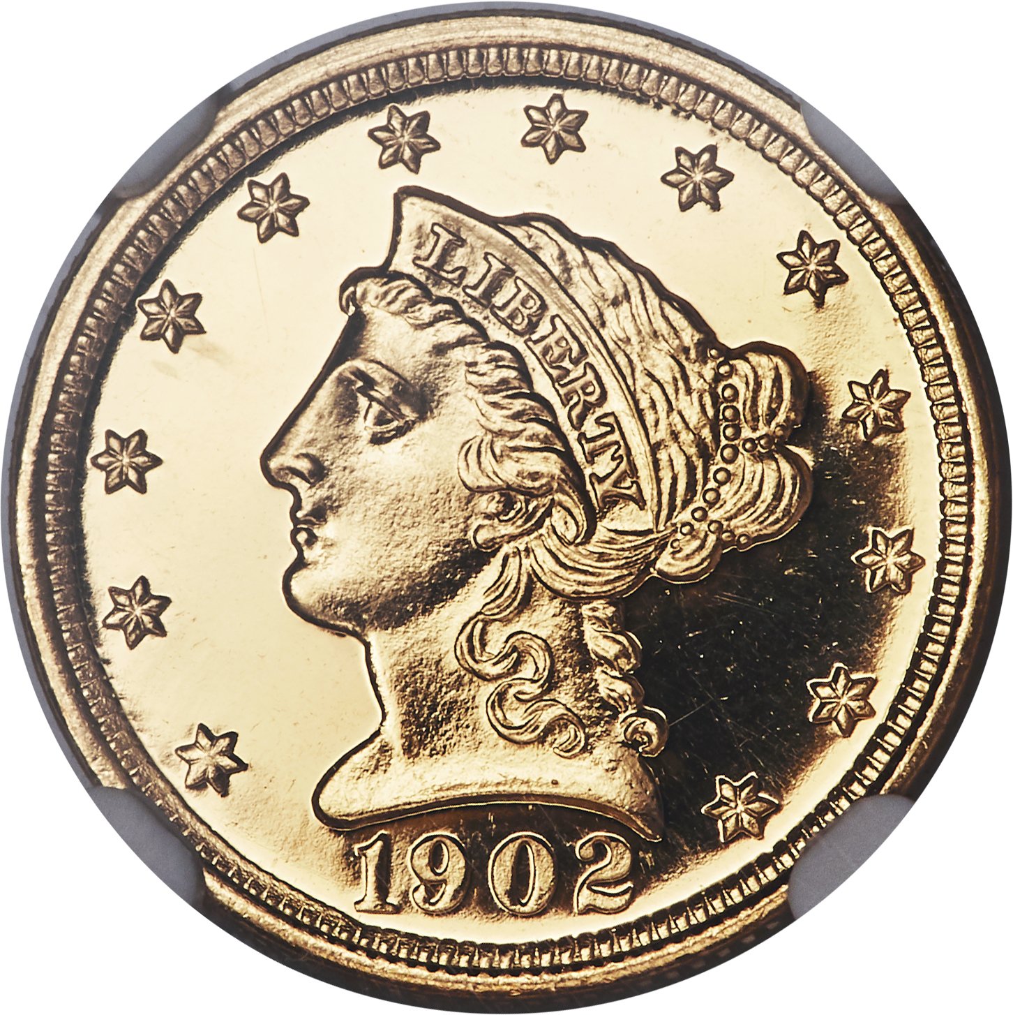 image for: 1902 $2 1/2 PR65 NGC. JD-1, R.4....