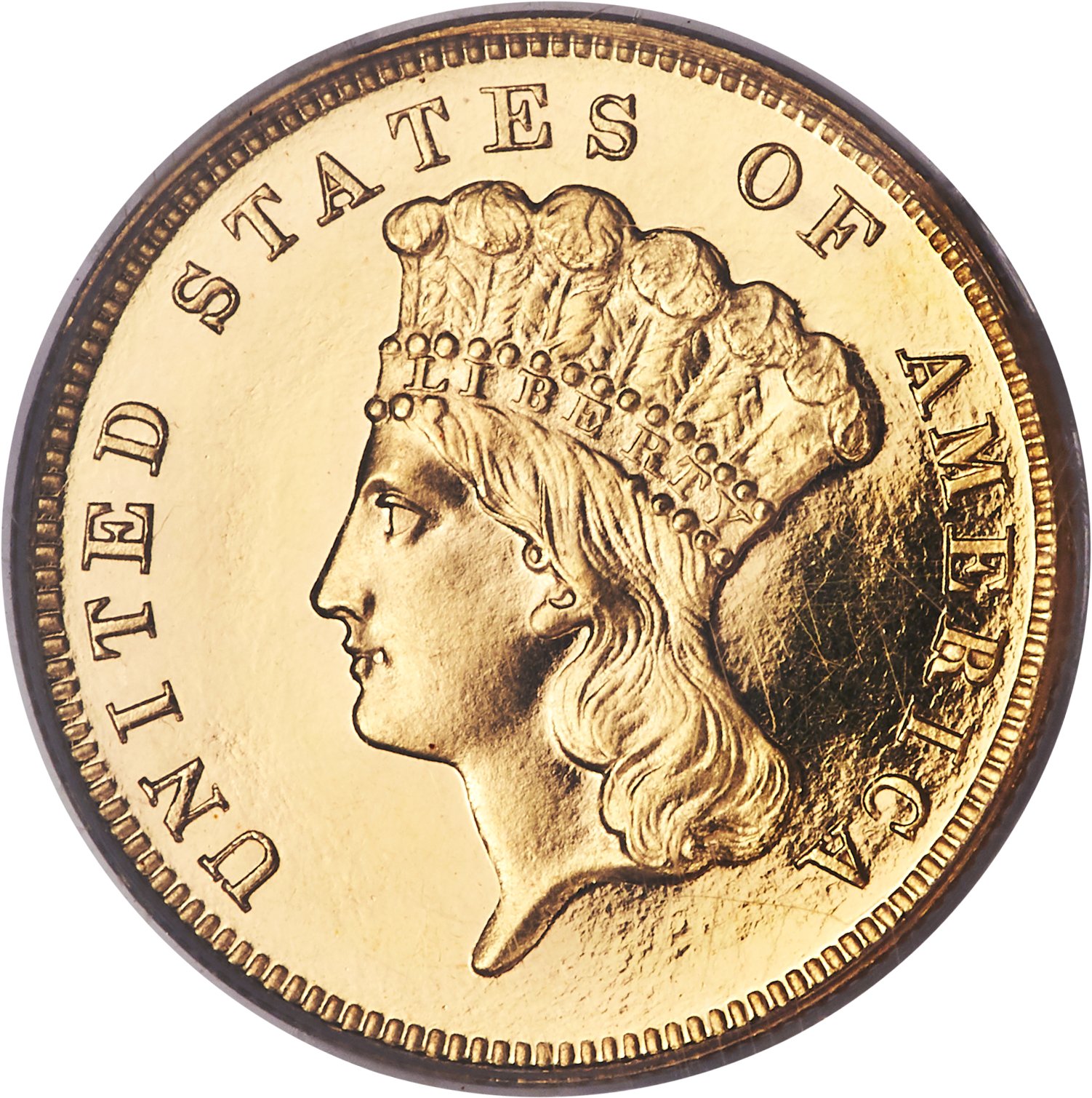 image for: 1885 $3 PR64 Cameo PCGS. JD-1, High R.4....