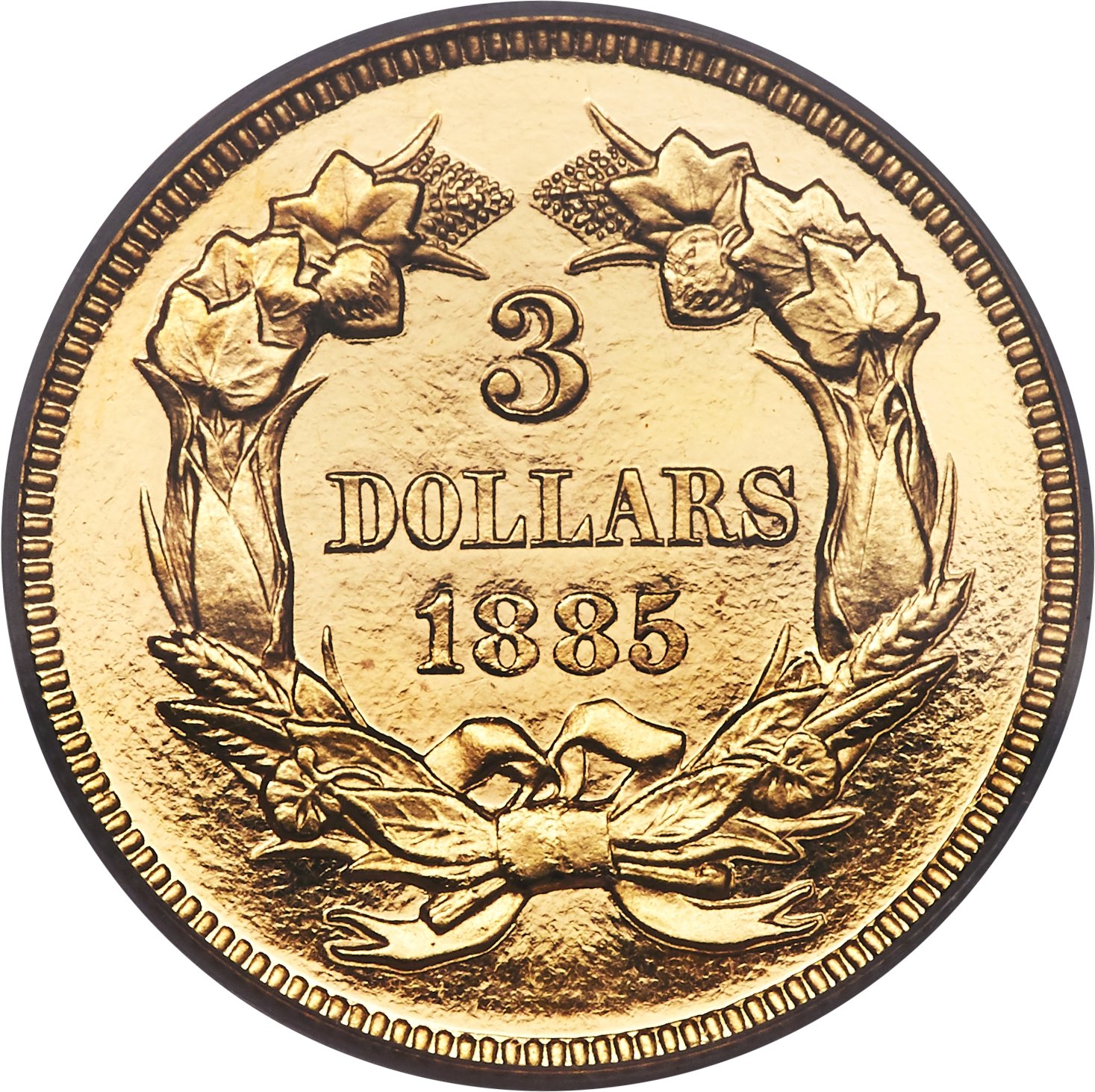 image for: 1885 $3 PR64 Cameo PCGS. JD-1, High R.4....