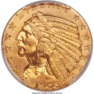 image for: 1908-S $5 MS66 PCGS....