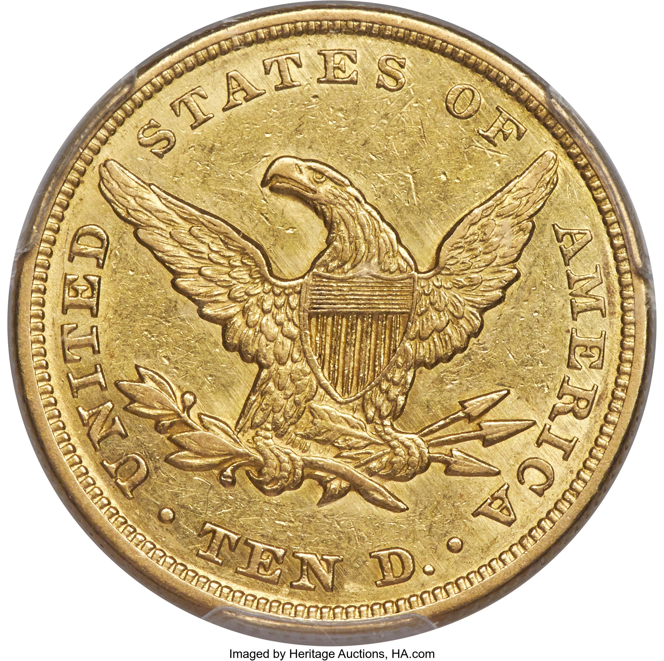 image for: 1846 $10 AU55 PCGS....
